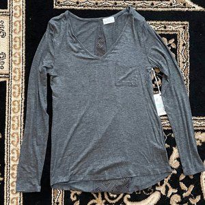 Grey Glitz Lace Top - Medium NWT